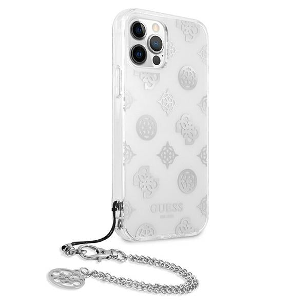 Guess GUHCP12LKSPESI iPhone 12 Pro Max 6.7&quot; silver/silver hardcase Peony Chain Collection