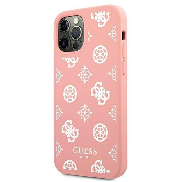 Guess GUHCP12LLSPEWPI iPhone 12 Pro Max 6.7&quot; pink/pink hard case Peony Collection