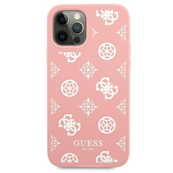 Guess GUHCP12LLSPEWPI iPhone 12 Pro Max 6.7&quot; pink/pink hard case Peony Collection