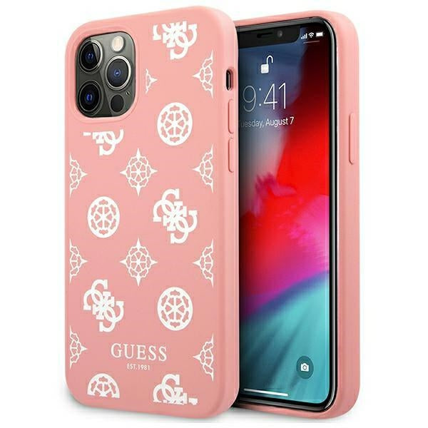 Guess GUHCP12LLSPEWPI iPhone 12 Pro Max 6.7&quot; pink/pink hard case Peony Collection