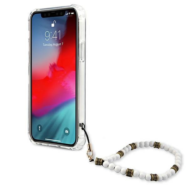 Guess GUHCP12MKPSWH iPhone 12/12 Pro 6.1" Transparent Hardcase White Pearl