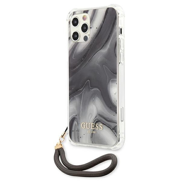 Guess Marble Collection iPhone 12 / iPhone 12 Pro Case - Gray