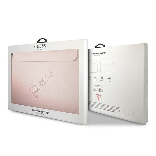 Guess Saffiano Script cover for a 13&quot; laptop - pink