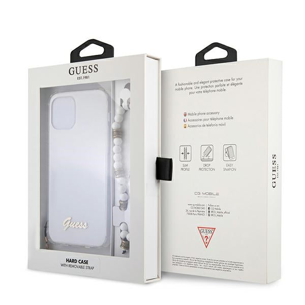 Guess GUHCP12LKPSWH iPhone 12 Pro Max 6.7&quot; Transparent Hardcase White Pearl