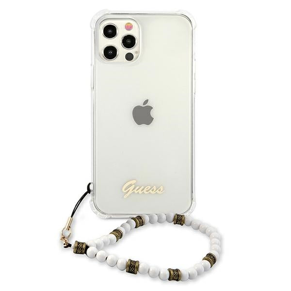 Guess GUHCP12LKPSWH iPhone 12 Pro Max 6.7&quot; Transparent Hardcase White Pearl