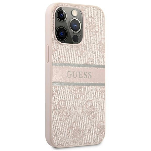 Guess GUHCP13L4GDPI iPhone 13 Pro / 13 6,1" różowy/pink hardcase 4G Stripe