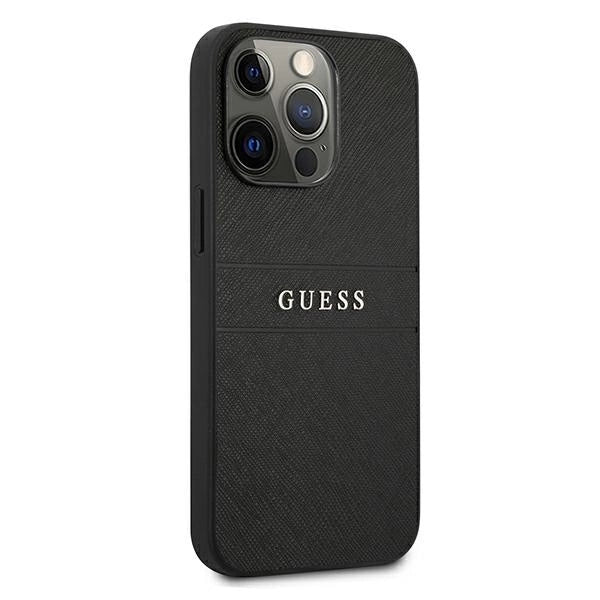 Guess GUHCP13LPSASBK iPhone 13 Pro / 13 6.1" black/black Saffiano Strap
