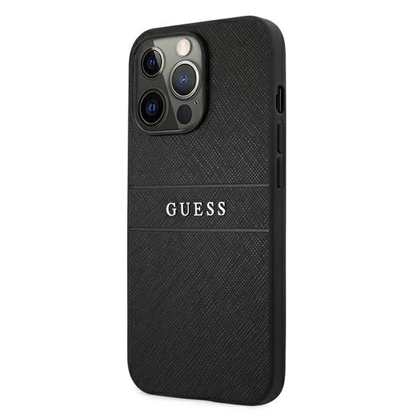 Guess GUHCP13LPSASBK iPhone 13 Pro / 13 6.1" black/black Saffiano Strap