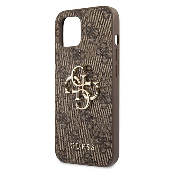 Guess 4G Big Metal Logo Case for iPhone 13 - Brown
