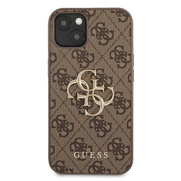 Guess 4G Big Metal Logo Case for iPhone 13 - Brown