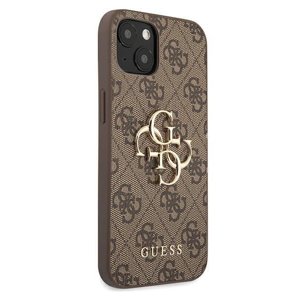 Guess 4G Big Metal Logo Case for iPhone 13 - Brown