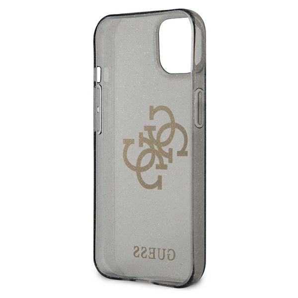 Guess GUHCP13SPCUGL4GBK iPhone 13 mini 5.4" black/black hard case Glitter 4G Big Logo