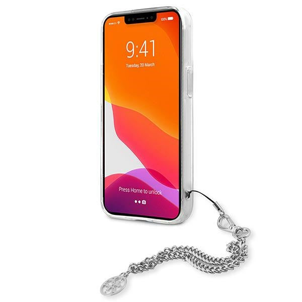 Guess GUHCP13SKPESI iPhone 13 mini 5.4" silver/silver hardcase Peony Chain Collection