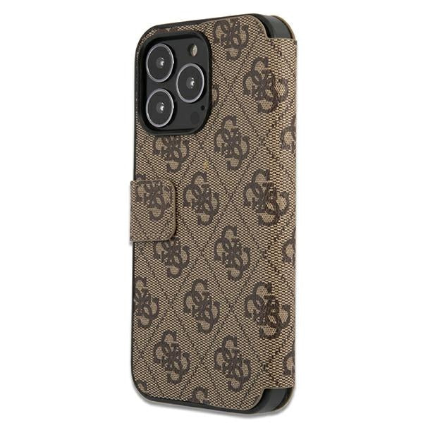 Guess GUBKP13X4GMGBR iPhone 13 Pro Max 6.7" brown/brown book 4G Big Metal Logo