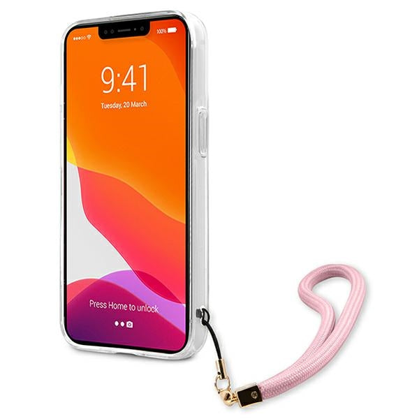 Guess GUHCP13LKCABPI iPhone 13 Pro / 13 6.1" pink/pink hardcase Camo Strap Collection