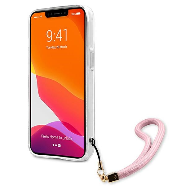 Guess GUHCP13MKCABPI iPhone 13 6.1" pink/pink hardcase Camo Strap Collection