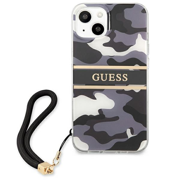 Guess GUHCP13SKCABBK iPhone 13 mini 5.4" black/black hardcase Camo Strap Collection