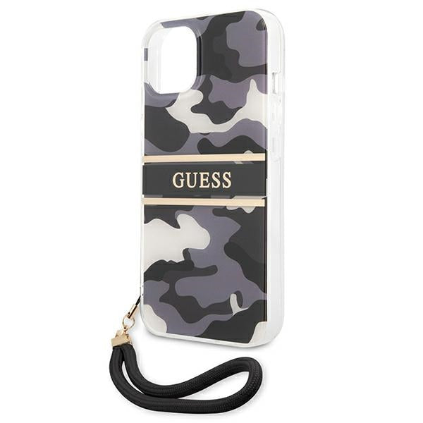 Guess GUHCP13SKCABBK iPhone 13 mini 5.4" black/black hardcase Camo Strap Collection