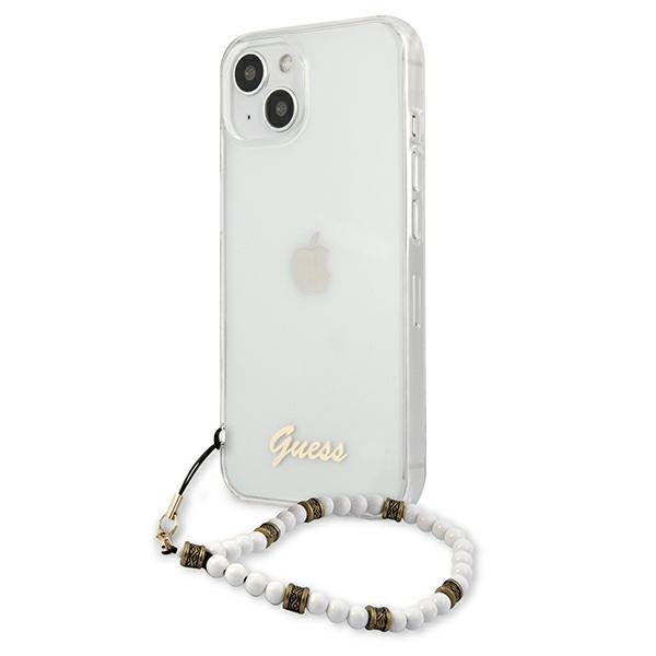 Guess GUHCP13SKPSWH iPhone 13 mini 5.4&quot; Transparent hardcase White Pearl