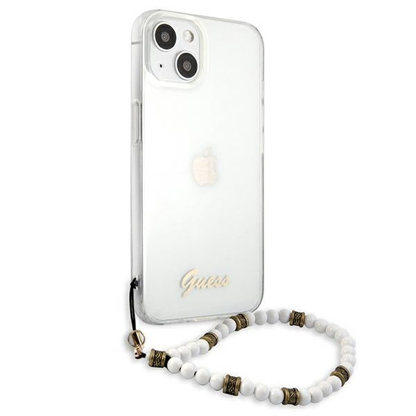 Guess GUHCP13SKPSWH iPhone 13 mini 5.4&quot; Transparent hardcase White Pearl