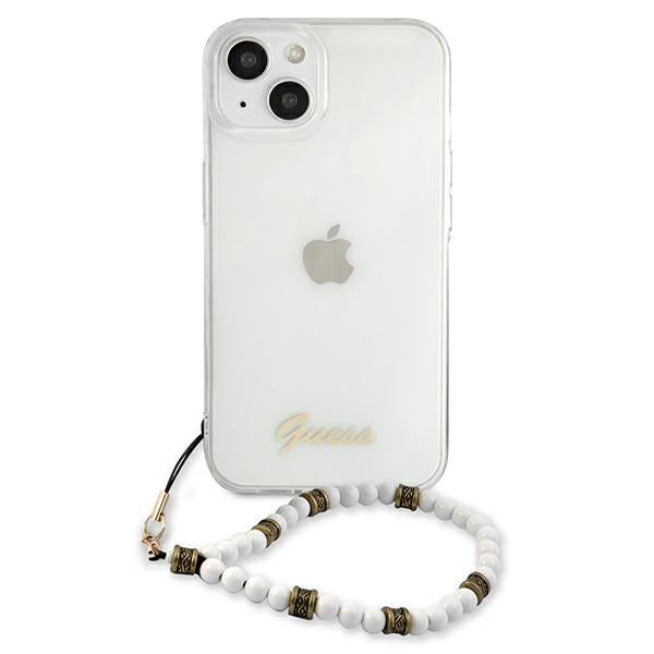 Guess GUHCP13SKPSWH iPhone 13 mini 5.4&quot; Transparent hardcase White Pearl