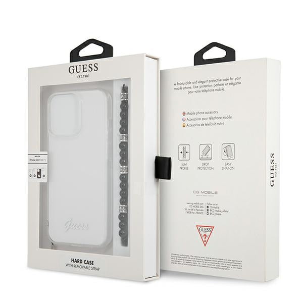 Guess GUHCP13XKPSBK iPhone 13 Pro Max 6.7" Transparent hardcase Black Pearl