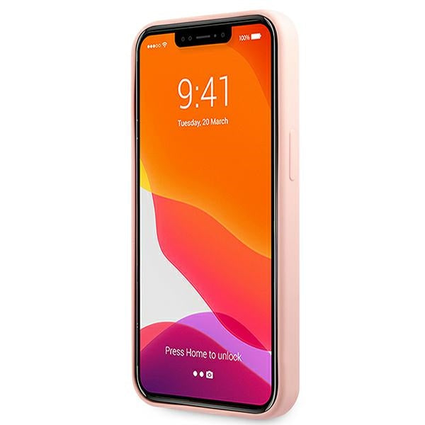 Guess GUHCP13LLS4GWPI iPhone 13 Pro / 13 6.1" pink/pink hard case Silicone 4G Logo