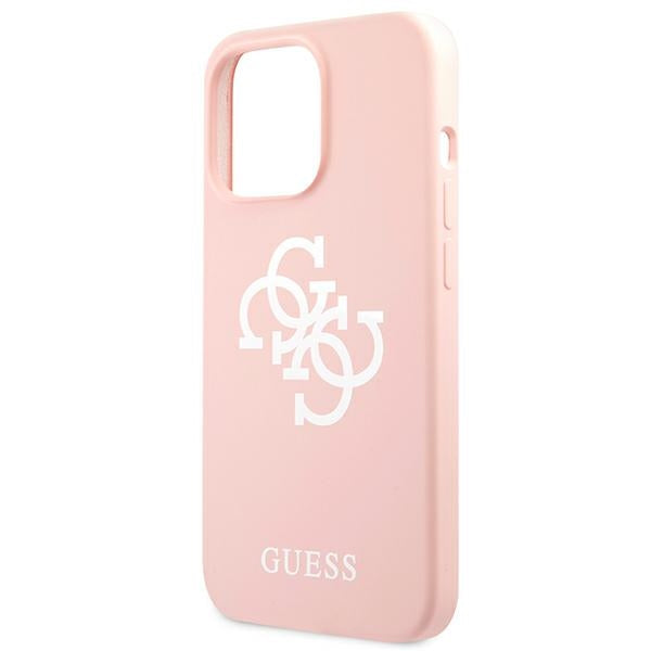 Guess GUHCP13LLS4GWPI iPhone 13 Pro / 13 6.1" pink/pink hard case Silicone 4G Logo