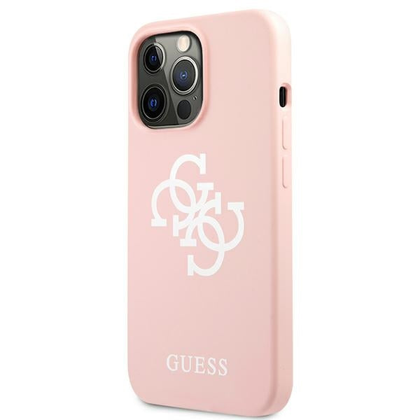 Guess GUHCP13LLS4GWPI iPhone 13 Pro / 13 6.1&quot; pink/pink hard case Silicone 4G Logo