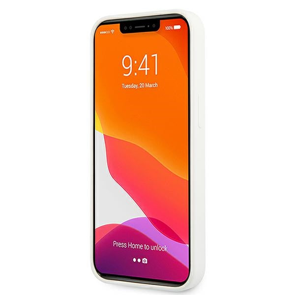 Guess GUHCP13SLS4GGWH iPhone 13 mini 5.4&quot; white/white hard case Silicone 4G Logo