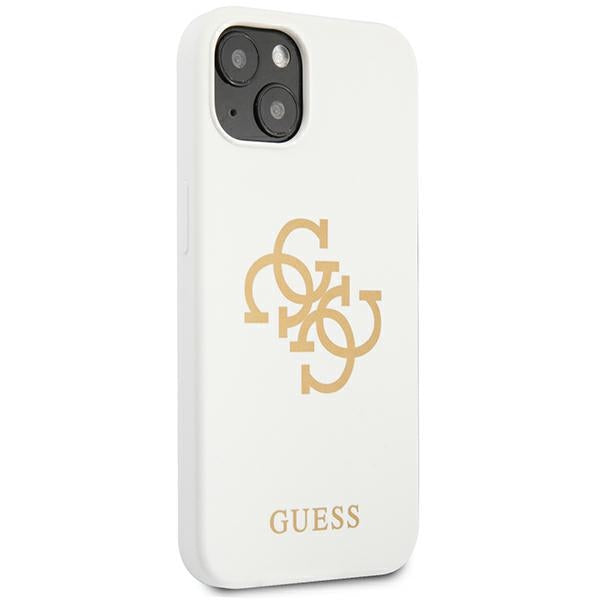 Guess GUHCP13SLS4GGWH iPhone 13 mini 5.4&quot; white/white hard case Silicone 4G Logo