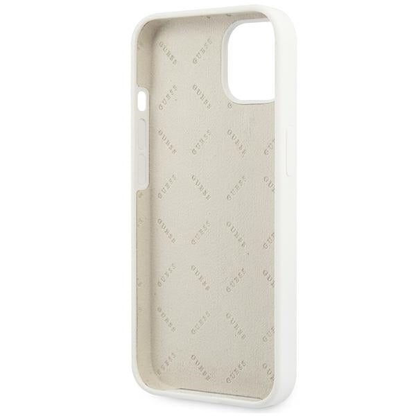 Guess GUHCP13SLS4GGWH iPhone 13 mini 5.4&quot; white/white hard case Silicone 4G Logo