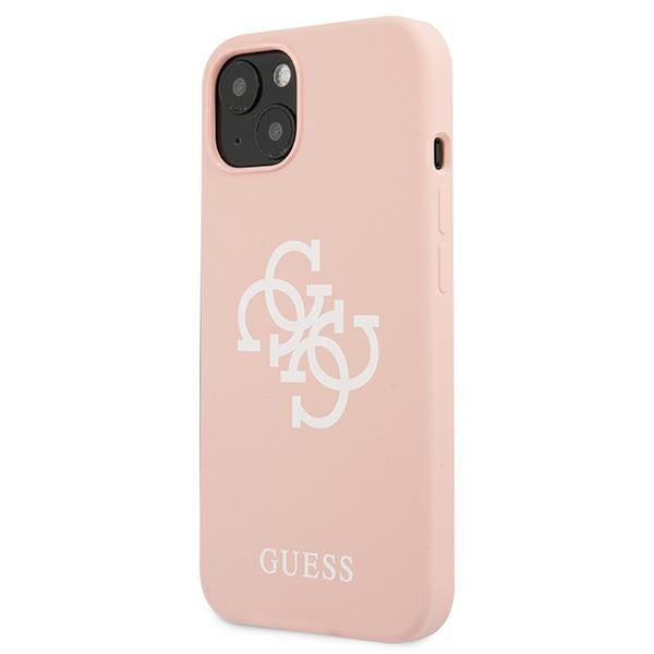 Guess GUHCP13SLS4GWPI iPhone 13 mini 5.4&quot; pink/pink hard case Silicone 4G Logo