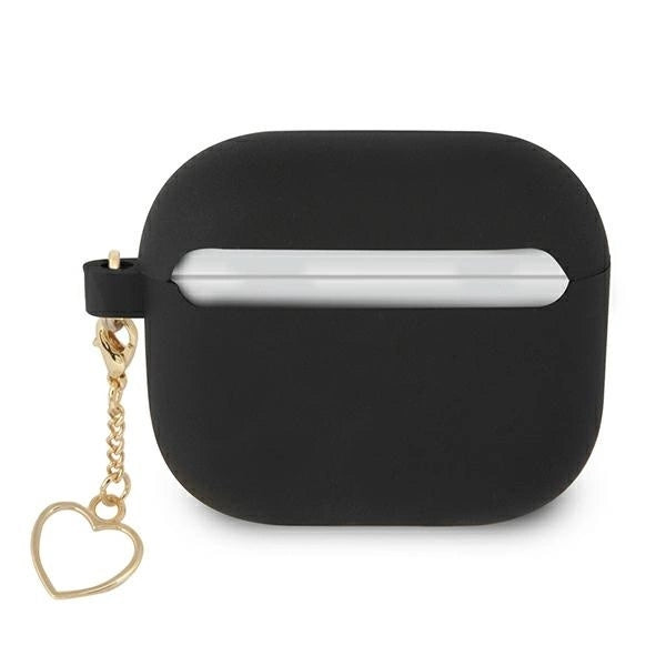 Guess GUA3LSCHSK AirPods 3 cover black/black Silicone Charm Heart Collection