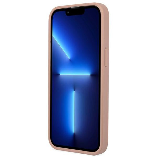 Guess GUHCP13LPSATLP iPhone 13 Pro / 13 6.1" pink/pink hardcase SaffianoTriangle Logo