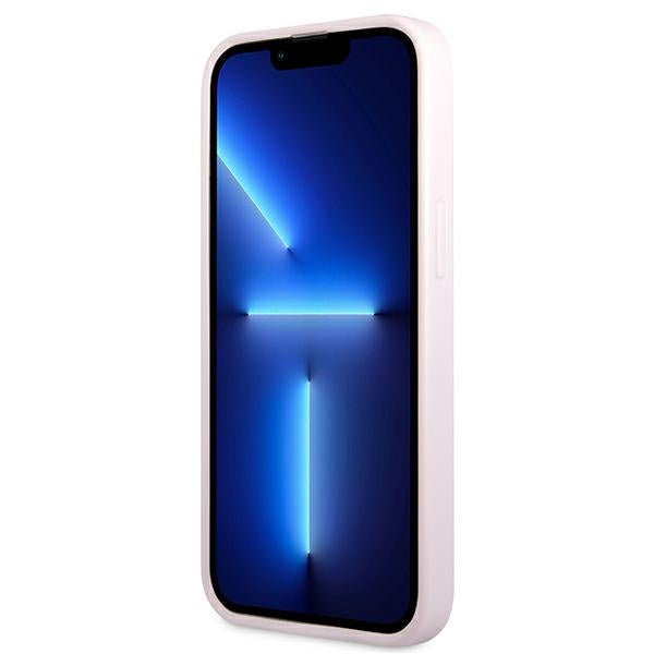 Guess GUHCP13LPSASBPU iPhone 13 Pro / 13 6.1&quot; purple/purple Saffiano Hot Stamp &amp; Metal Logo