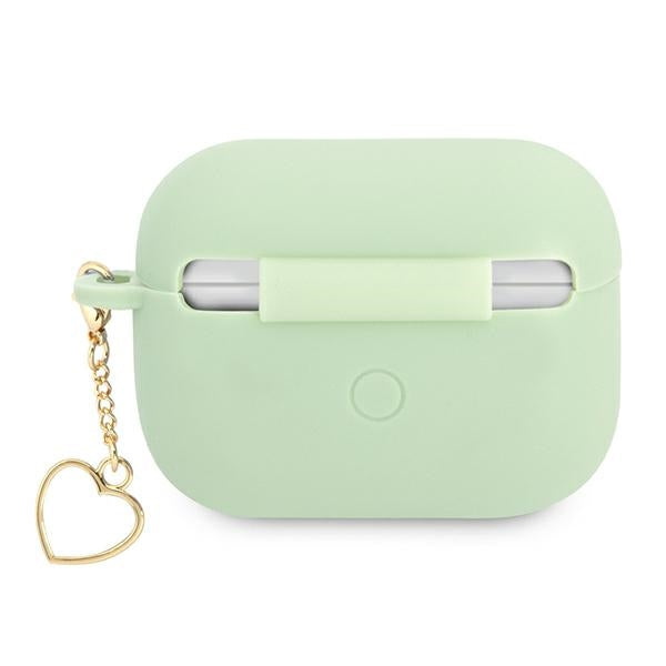 Guess GUAPLSCHSN AirPods Pro cover green/green Silicone Charm Heart Collection