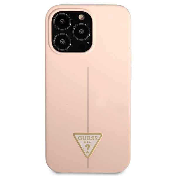 Guess GUHCP13LSLTGP iPhone 13 Pro / 13 6.1&quot; pink/pink hardcase Silicone Triangle