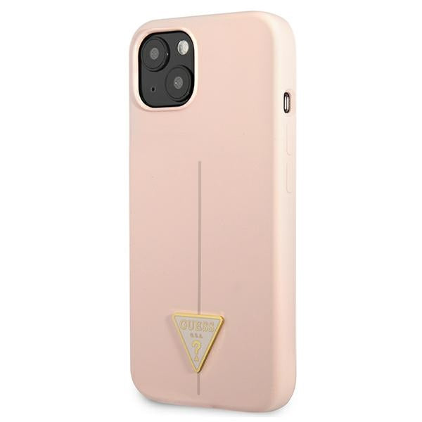 Guess GUHCP13MSLTGP iPhone 13 6.1&quot; pink/pink hardcase Silicone Triangle
