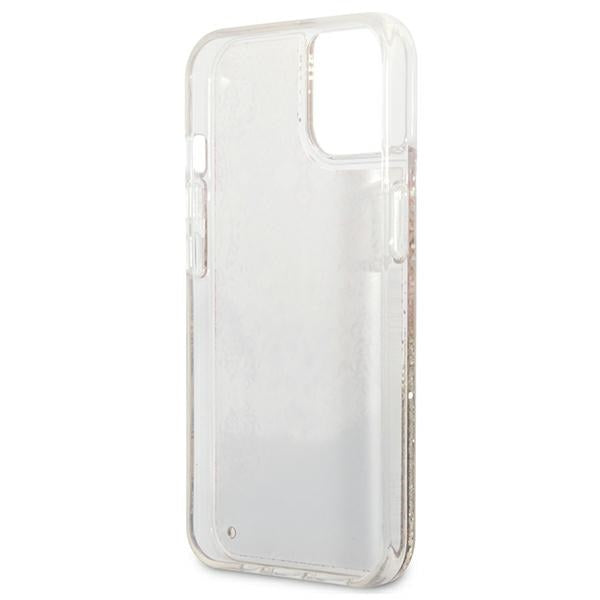 Guess GUHCP13SLFLSD iPhone 13 mini 5.4&quot; gold/gold hardcase Paisley Liquid Glitter