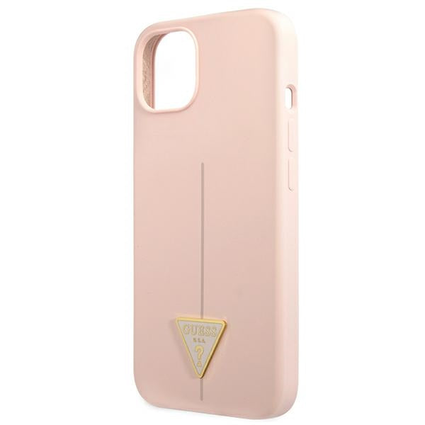 Guess GUHCP13SSLTGP iPhone 13 mini 5.4" pink/pink hardcase Silicone Triangle