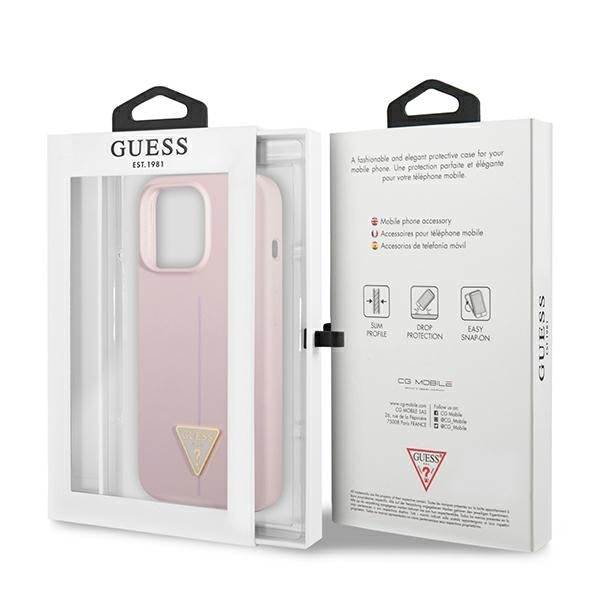 Guess GUHCP13XSLTGU iPhone 13 Pro Max 6.7&quot; purple/purple hardcase Silicone Triangle