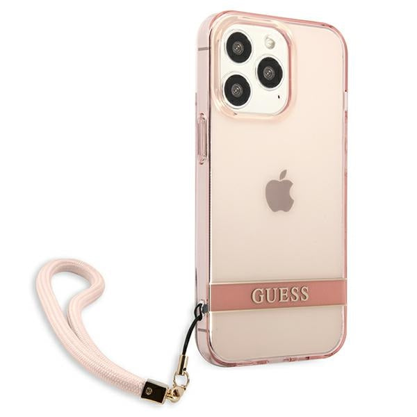Guess Translucent Strap Case for iPhone 13 Pro / 13 6.1&quot; - Pink