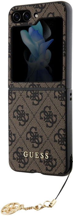 Guess 4G Charms Collection case for Samsung Galaxy Z Flip 5 - brown