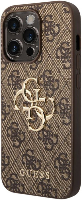 Guess GUHCP15X4GMGBR iPhone 15 Pro Max 6.7" brown/brown hardcase 4G Big Metal Logo