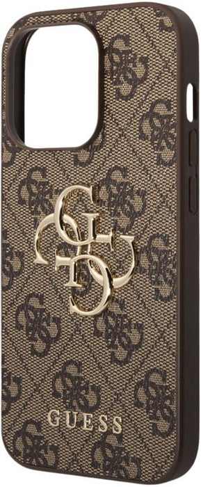 Guess GUHCP15X4GMGBR iPhone 15 Pro Max 6.7" brown/brown hardcase 4G Big Metal Logo