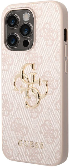 Guess 4G Big Metal Logo case for iPhone 15 Pro - pink
