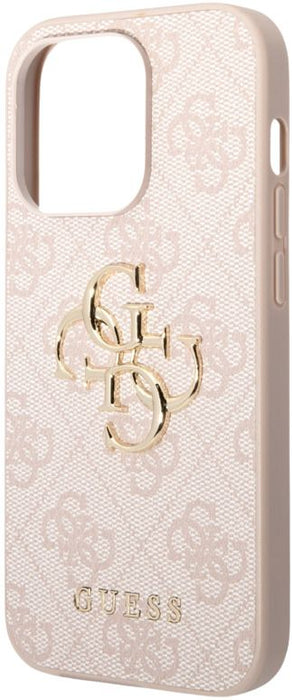 Guess 4G Big Metal Logo case for iPhone 15 Pro - pink