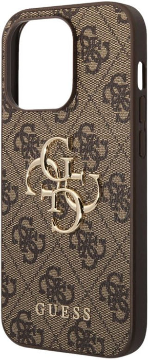 Guess GUHCP15L4GMGBR iPhone 15 Pro 6.1" brown/brown hardcase 4G Big Metal Logo
