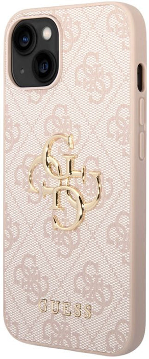 Guess 4G Big Metal Logo iPhone 15 Case - Pink